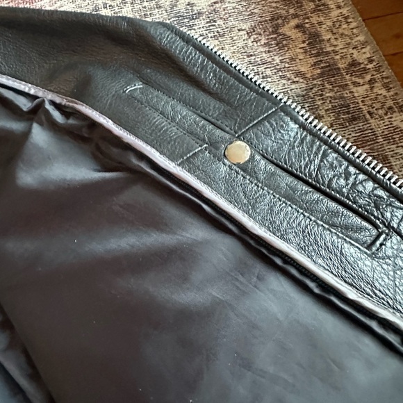 Vintage Leather Moto Biker Jacket - Picture 9 of 10